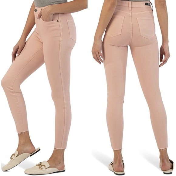 NWT KUT from the Kloth Connie High-Rise Fab AB Ankle Skinny Raw Hem Sz. 16 - Picture 1 of 4